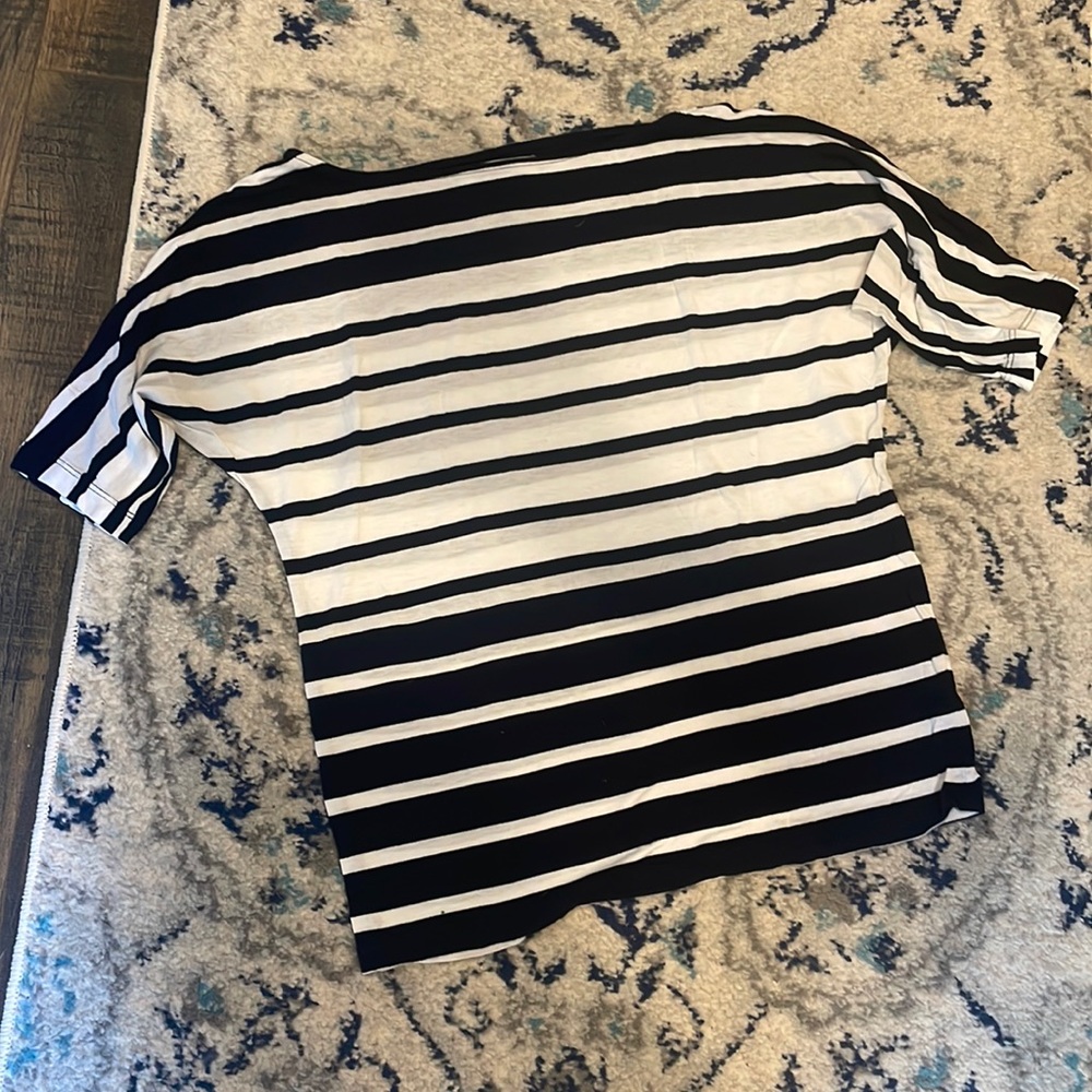XS Banana Republic boatneck top- navy & white stripes
